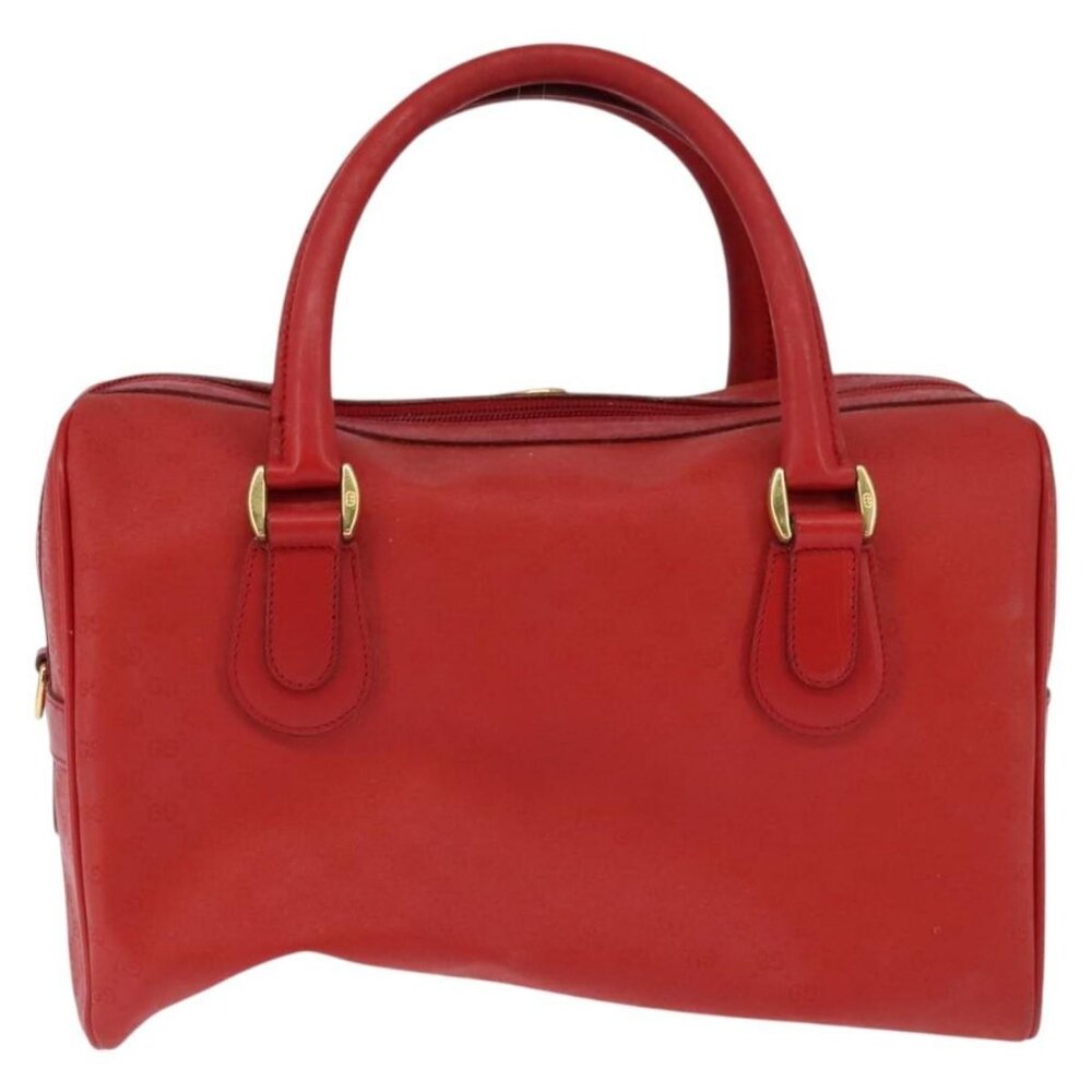 GUCCI Micro GG Canvas Boston Bag Red Gold - Picture 3 of 16